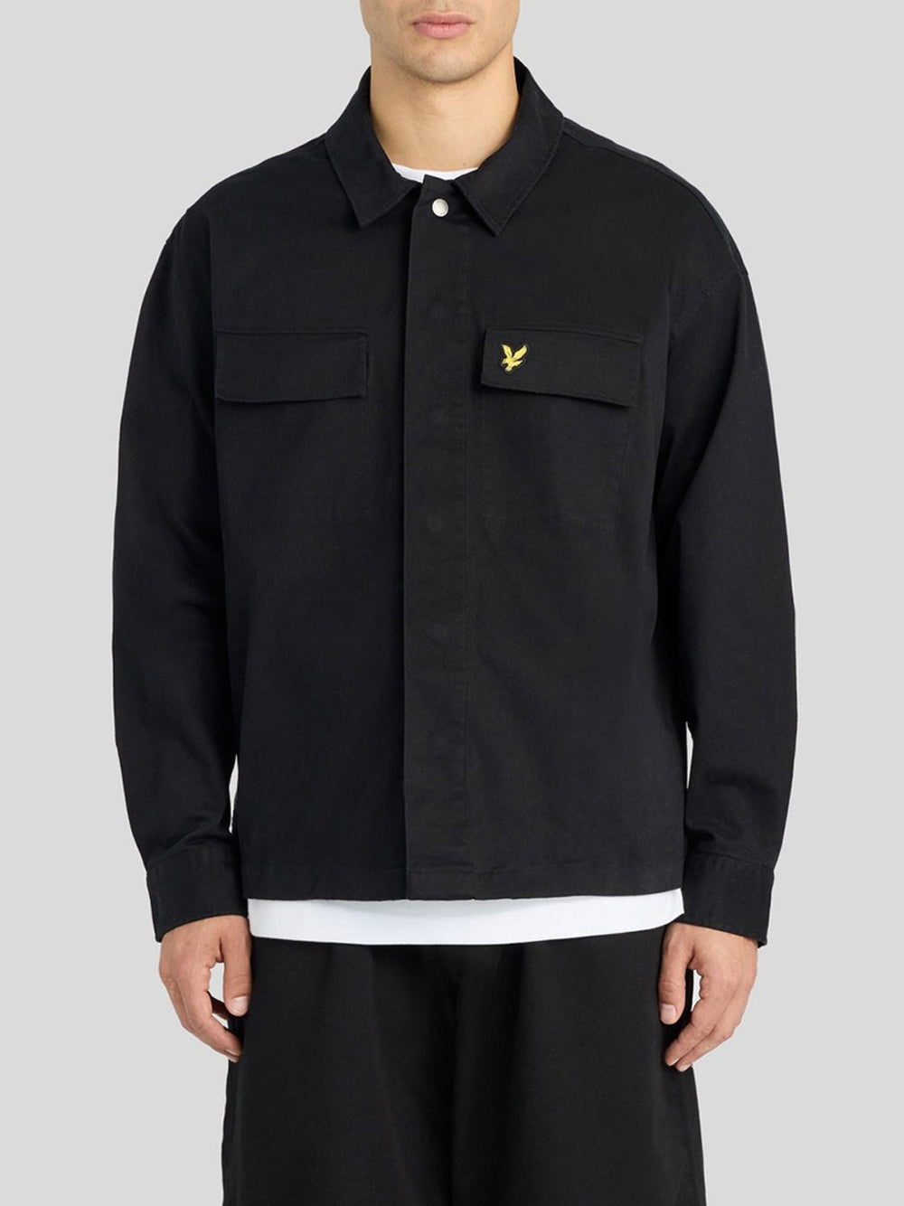 Lyle & Scott Camicia Manica Lungal Uomo Mod. LW2504V OVERSHIRT Z865 Nero
