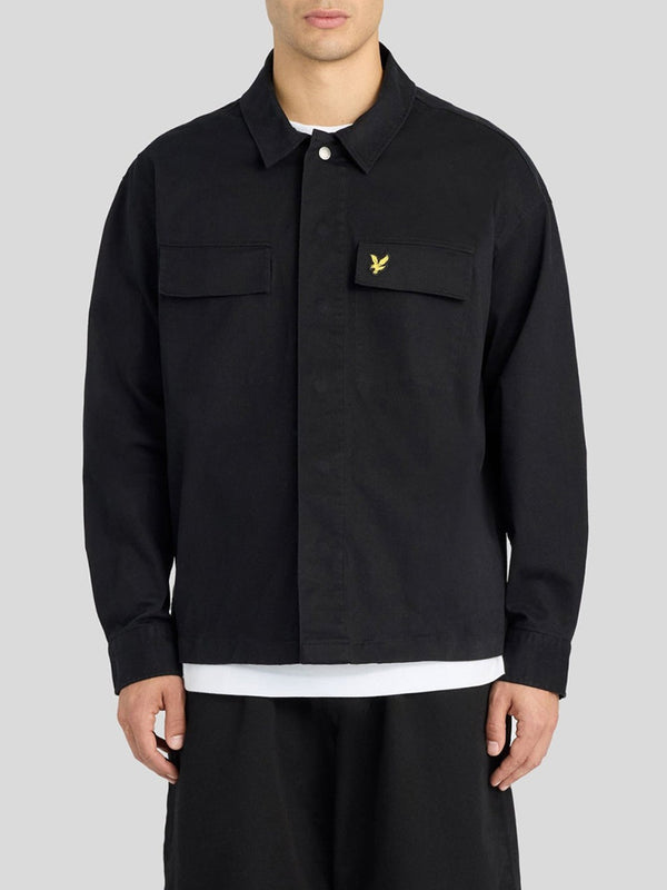 Lyle & Scott Camicia Manica Lungal Uomo Mod. LW2504V OVERSHIRT Z865 Nero