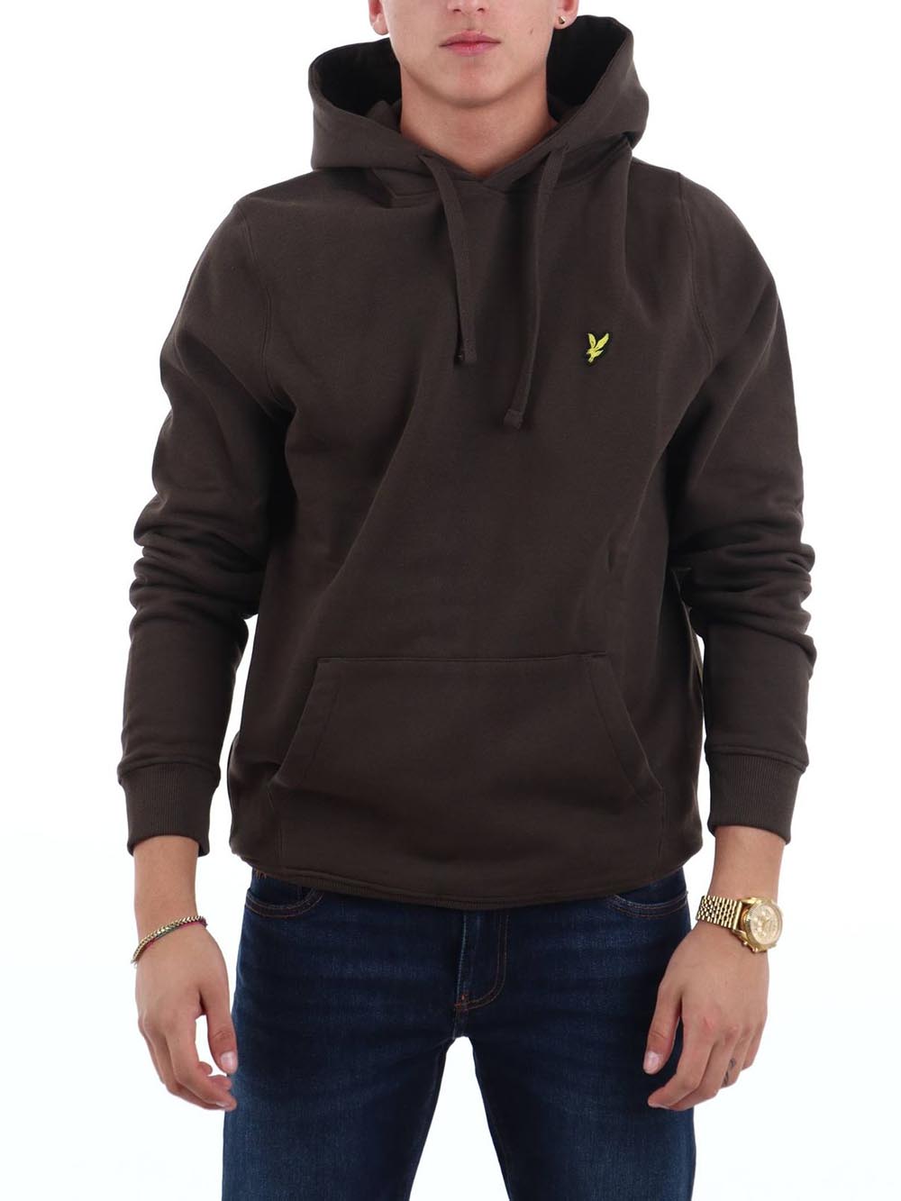 Lyle & Scott Felpa cappuccio Uomo Mod. ML1139V Y176 Moro
