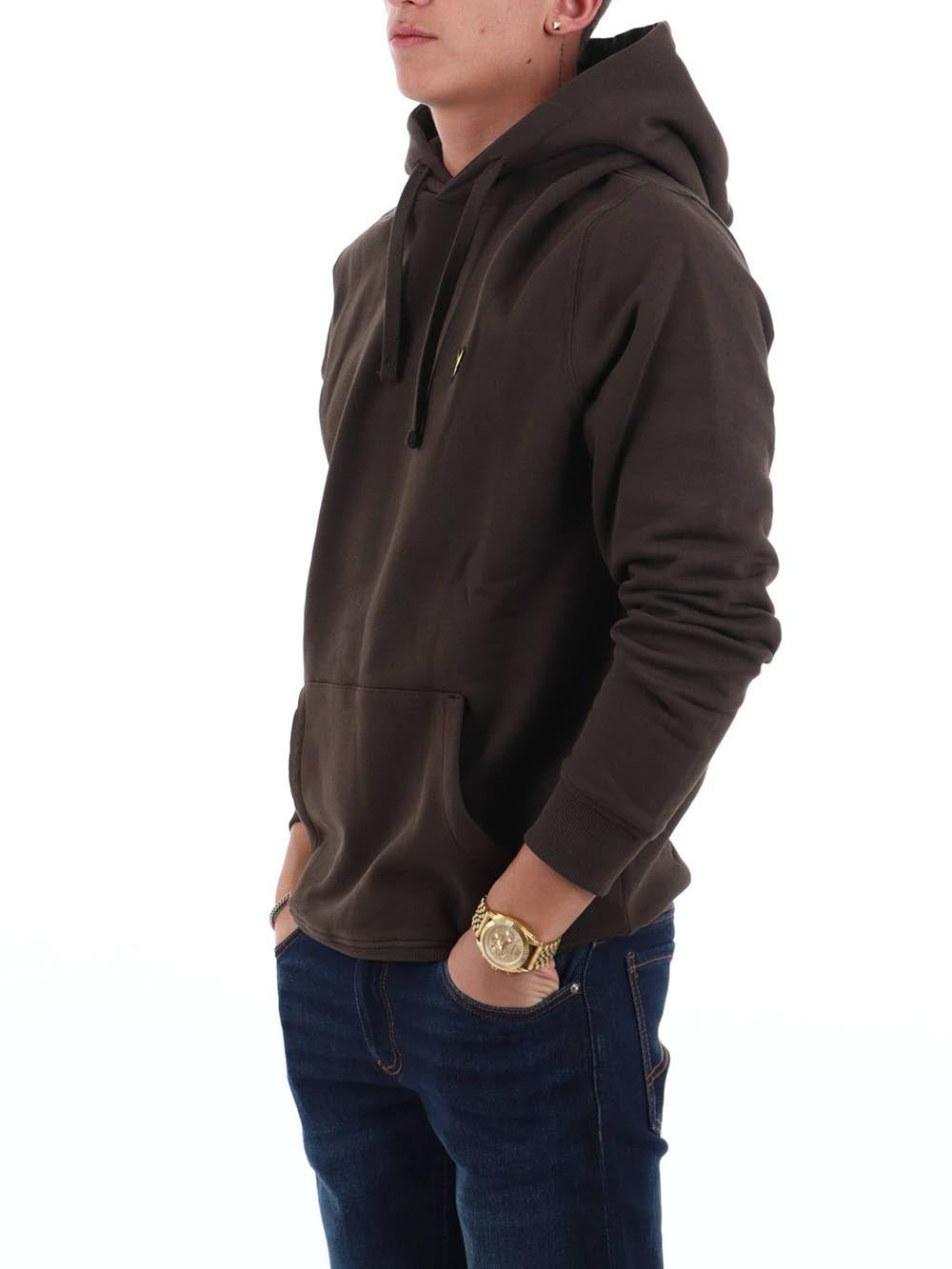 Lyle & Scott Felpa cappuccio Uomo Mod. ML1139V Y176 Moro