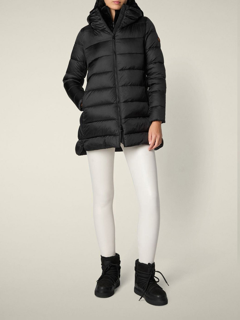 Save The Duck Giubbotto lungo Donna Mod. 40280W MATILDA JADE 10000 Nero