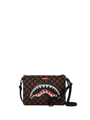 Sprayground Borsa Pochette UNISEX Mod. 910B9307NSZ SHARKS IN PARIS WTF MARRONE Marrone