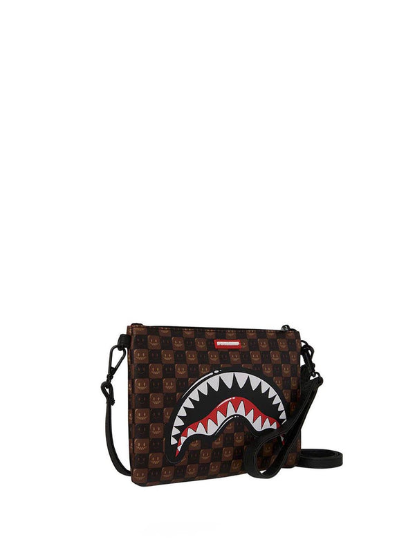 Sprayground Borsa Pochette UNISEX Mod. 910B9307NSZ SHARKS IN PARIS WTF MARRONE Marrone
