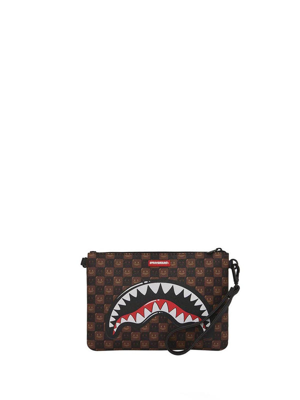 Sprayground Borsa Pochette UNISEX Mod. 910B9307NSZ SHARKS IN PARIS WTF MARRONE Marrone