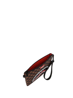 Sprayground Borsa Pochette UNISEX Mod. 910B9307NSZ SHARKS IN PARIS WTF MARRONE Marrone