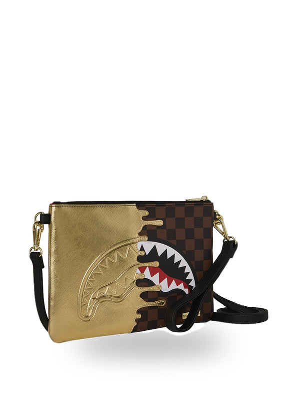 Sprayground Borsa Pochette UNISEX Mod. 910B9344NSZ PARIS GOLD MARRONE Marrone