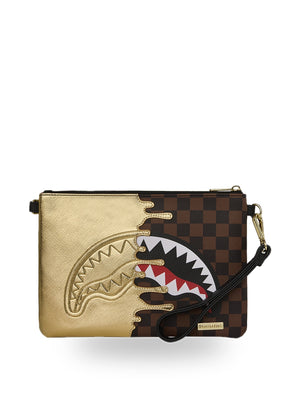 Sprayground Borsa Pochette UNISEX Mod. 910B9344NSZ PARIS GOLD MARRONE Marrone