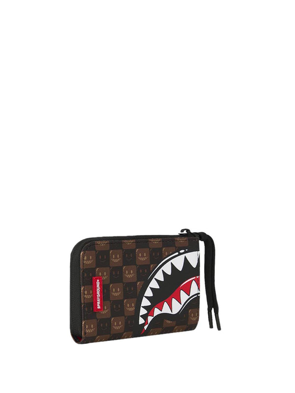 Sprayground Portafogli UNISEX Mod. 910W9302NSZ SHARKS IN PARIS WTF MARRONE Marrone