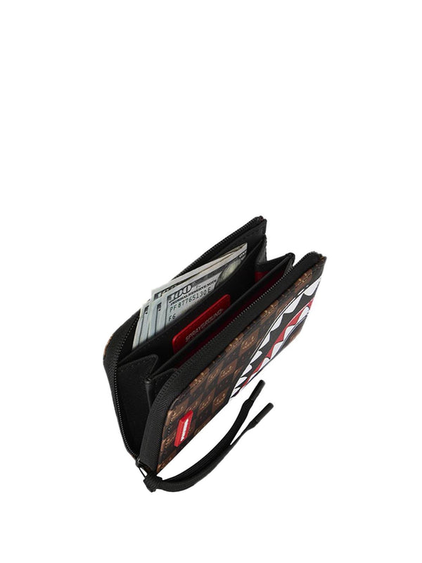 Sprayground Portafogli UNISEX Mod. 910W9302NSZ SHARKS IN PARIS WTF MARRONE Marrone