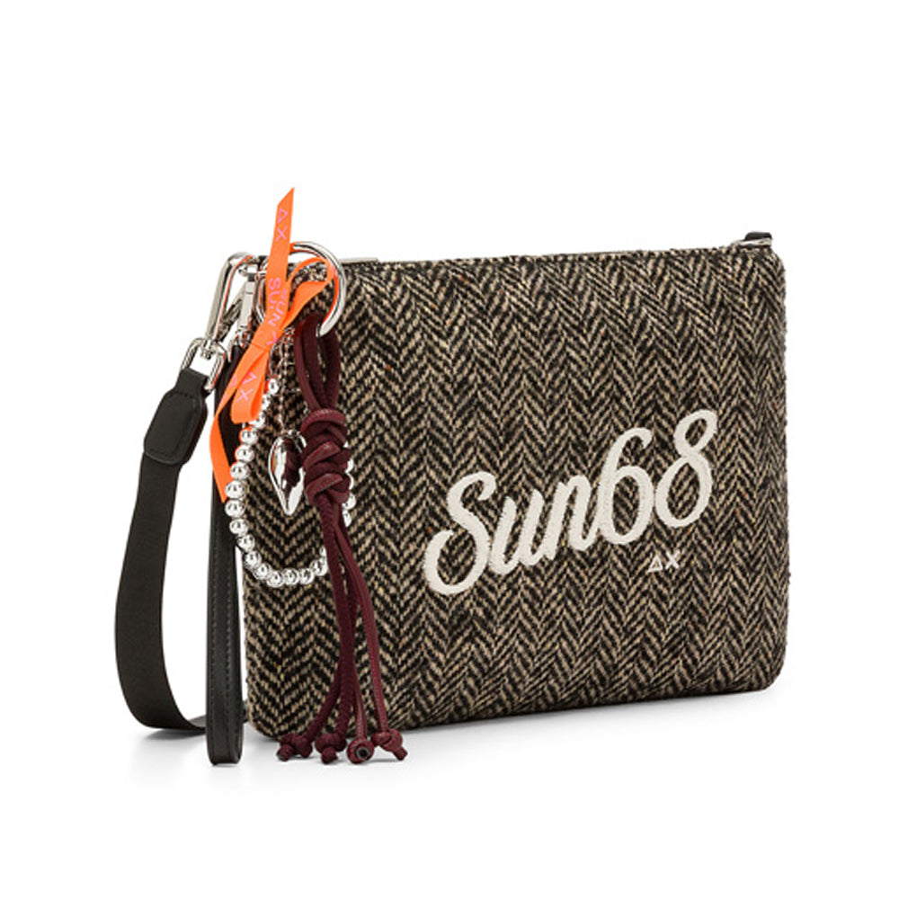 Sun68 Borsa Donna Mod. CPW46211 POCHETTE WOOL 11 Nero