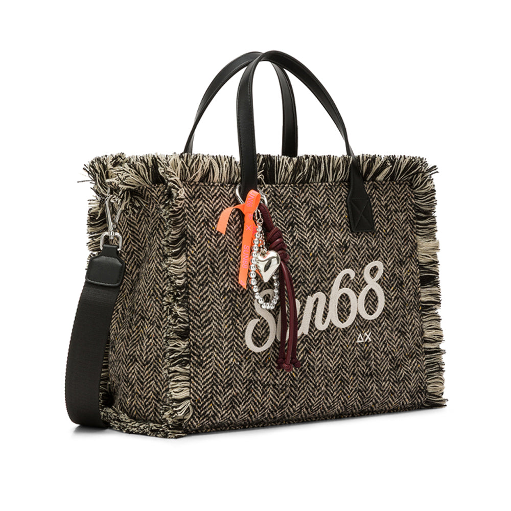 Sun68 Borsa Donna Mod. CPW46212 CALI MIDI WOOL 11 Nero