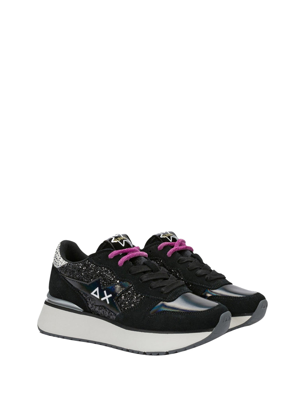 Sun68 Sneakers Donna Mod. CPZ46230 BIG STARGIRL GLITTER 11 Nero