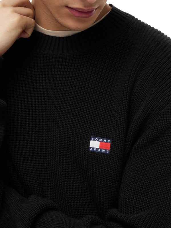 Tommy Hilfiger Maglione Girocollo Uomo Mod. DM0DM20923 0GK BLACK
