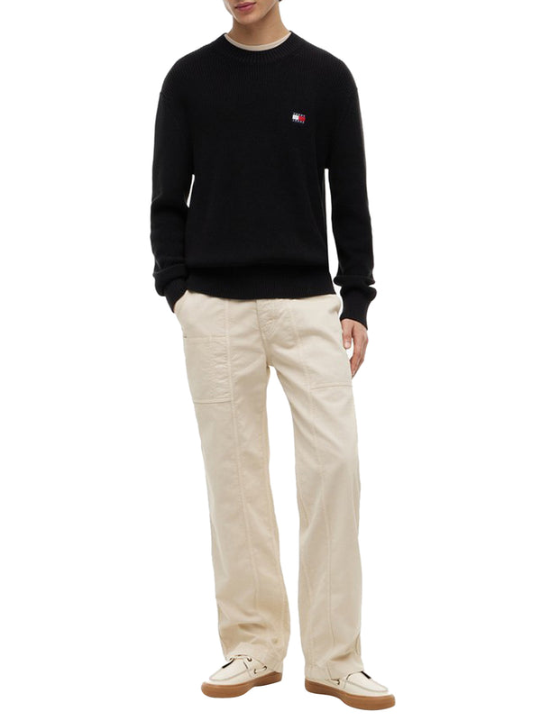 Tommy Hilfiger Maglione Girocollo Uomo Mod. DM0DM20923 0GK BLACK