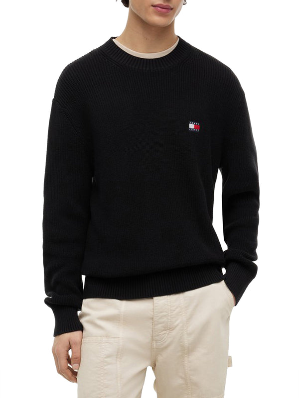Tommy Hilfiger Maglione Girocollo Uomo Mod. DM0DM20923 0GK BLACK