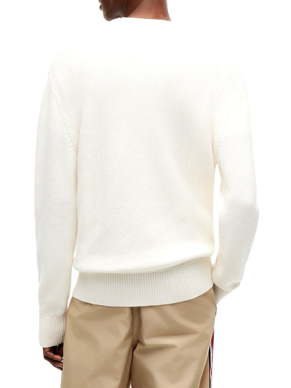 Tommy Hilfiger Maglione Girocollo Uomo Mod. DM0DM20923 YBH Bianco