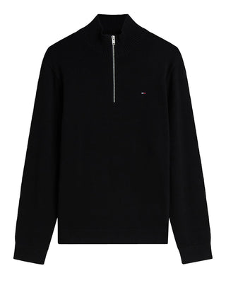 Tommy Hilfiger Maglione 1/2 Zip Uomo Mod. DM0DM21654 BDS BLACK