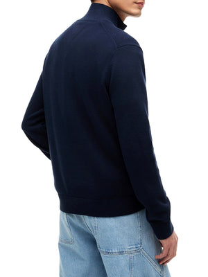 Tommy Hilfiger Maglione 1/2 Zip Uomo Mod. DM0DM21654 C1G Blu