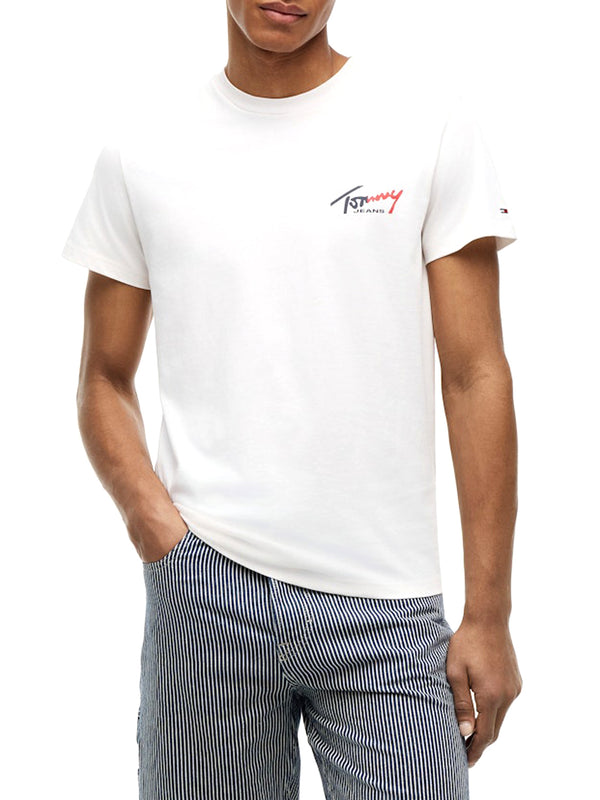 Tommy Hilfiger T-shirt Uomo Mod. DM0DM22538 YBH Bianco