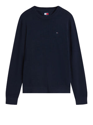 Tommy Hilfiger Maglione Girocollo Uomo Mod. DM0DM22853 C1G Blu