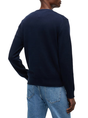 Tommy Hilfiger Maglione Girocollo Uomo Mod. DM0DM22853 C1G Blu