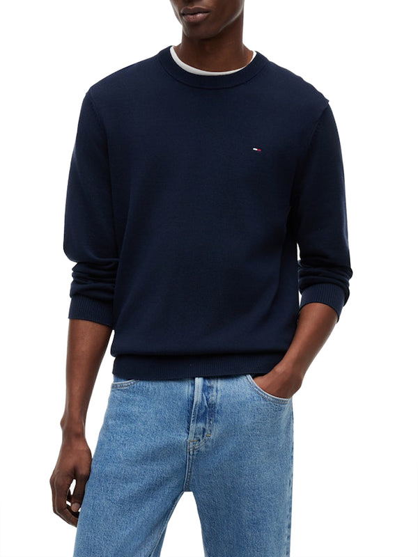 Tommy Hilfiger Maglione Girocollo Uomo Mod. DM0DM22853 C1G Blu