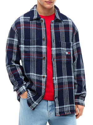 Tommy Hilfiger Camicia m/l Uomo Mod. DM0DM23135 C1G Blu
