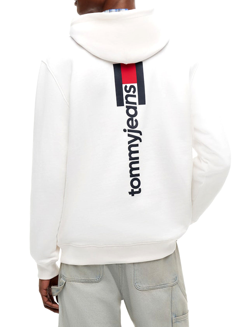 Tommy Hilfiger Felpa cappuccio Uomo Mod. DM0DM23393 YBH Bianco