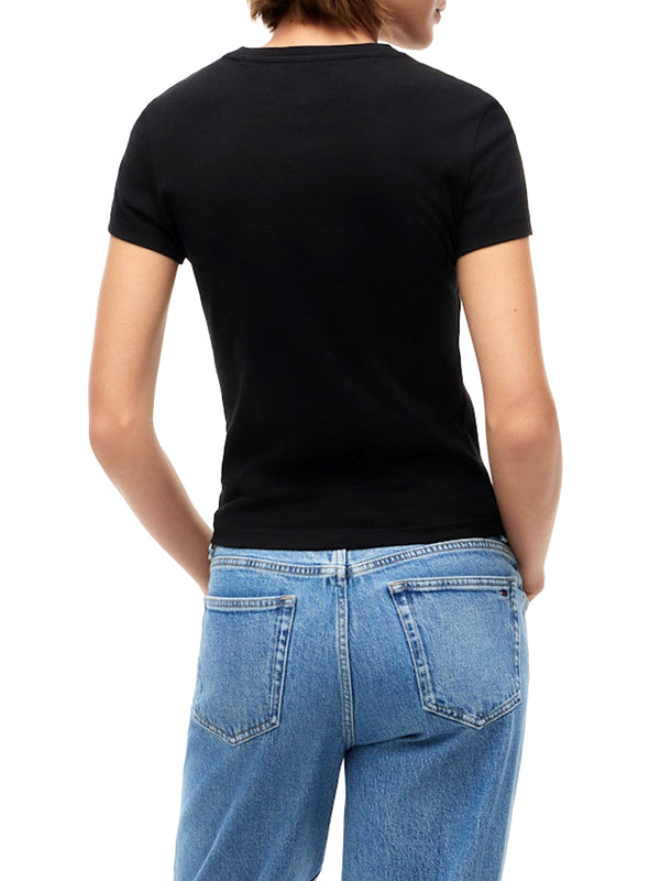 Tommy Hilfiger T-shirt Donna Mod. DW0DW20459 BDS Nero
