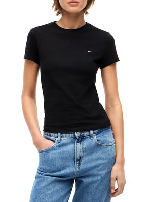 Tommy Hilfiger T-shirt Donna Mod. DW0DW20459 BDS Nero