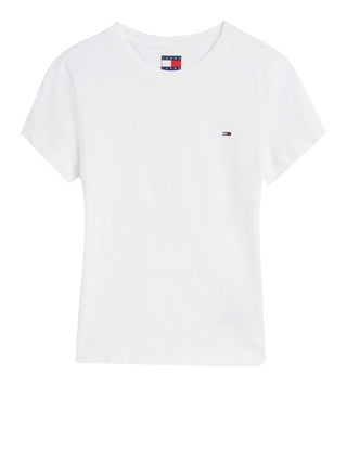 Tommy Hilfiger T-shirt Donna Mod. DW0DW20459 YBL Bianco