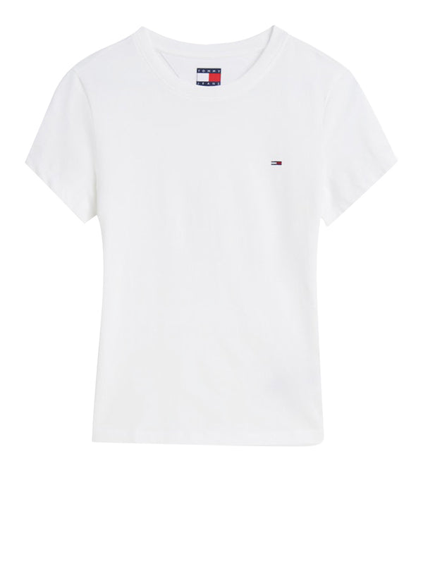 Tommy Hilfiger T-shirt Donna Mod. DW0DW20459 YBL Bianco