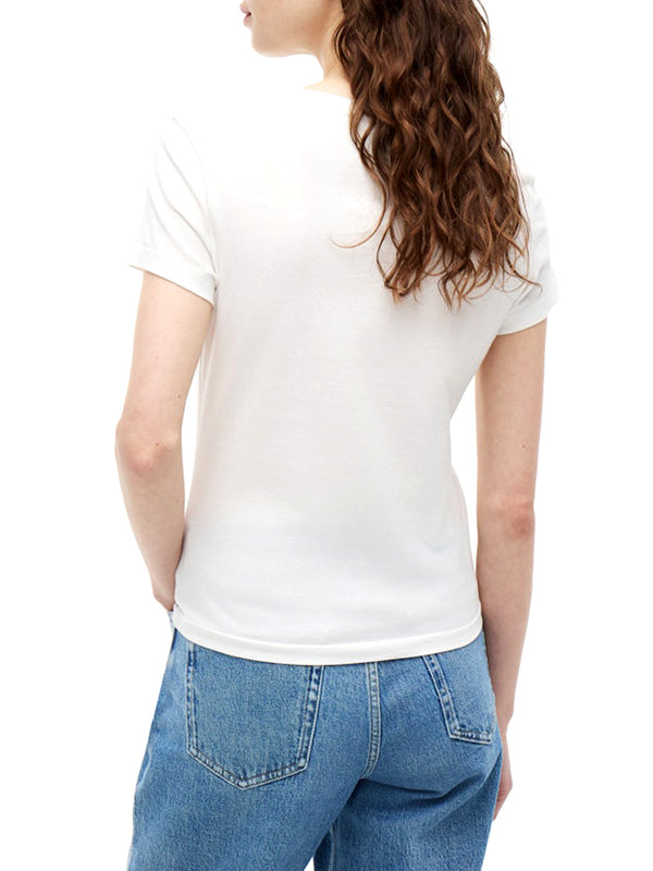 Tommy Hilfiger T-shirt Donna Mod. DW0DW20459 YBL Bianco