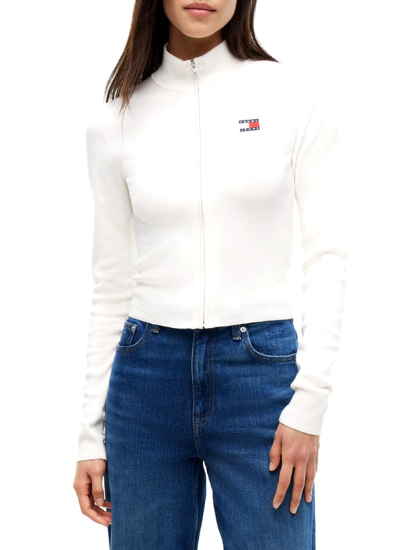 Tommy Hilfiger Cardigan Donna Mod. DW0DW20967 YBH Panna
