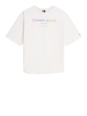 Tommy Hilfiger T-shirt Donna Mod. DW0DW22803 YBH Bianco