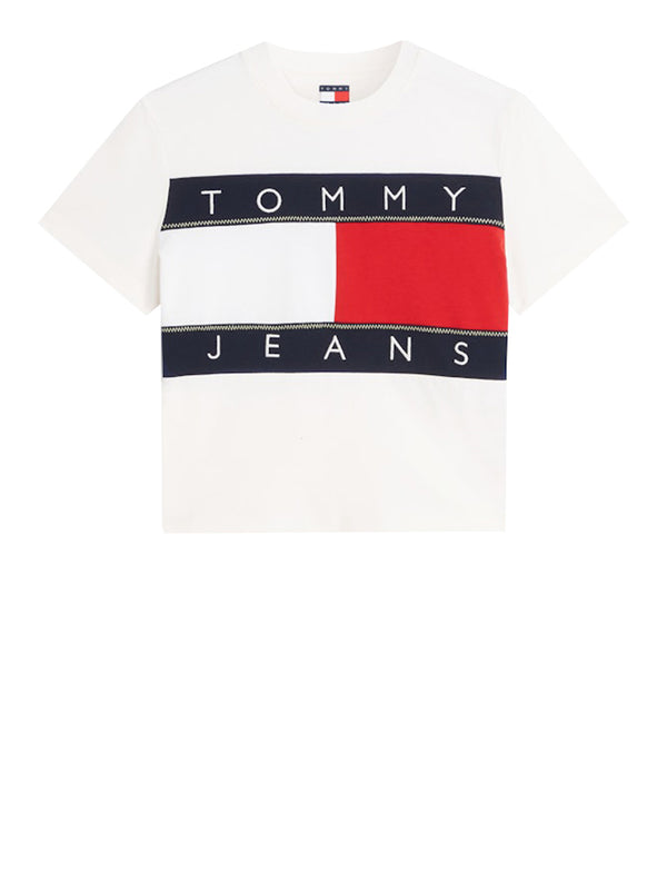Tommy Hilfiger T-shirt Donna Mod. DW0DW22818 YBH Bianco