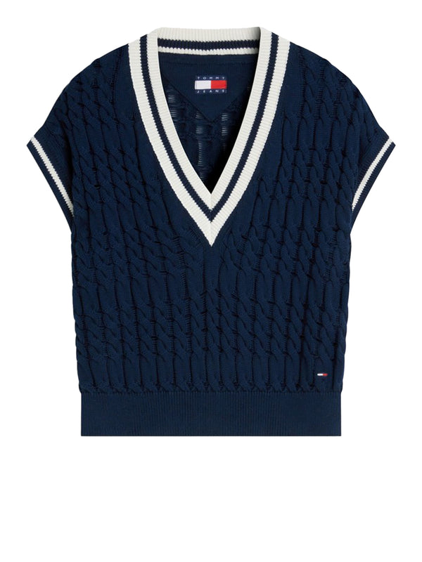 Tommy Hilfiger Gilet Donna Mod. DW0DW22927 C1G Blu