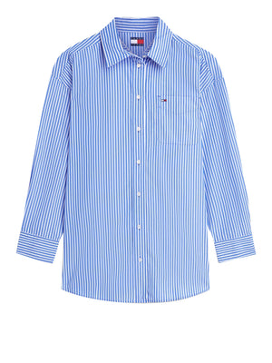 Tommy Hilfiger Camicia m/l Donna Mod. DW0DW22936 C8P Celeste