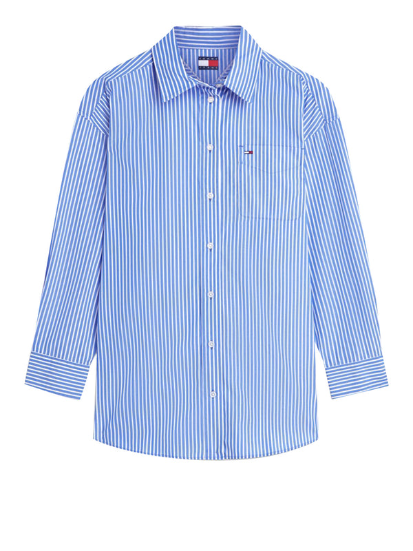 Tommy Hilfiger Camicia m/l Donna Mod. DW0DW22936 C8P Celeste
