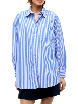 Tommy Hilfiger Camicia m/l Donna Mod. DW0DW22936 C8P Celeste