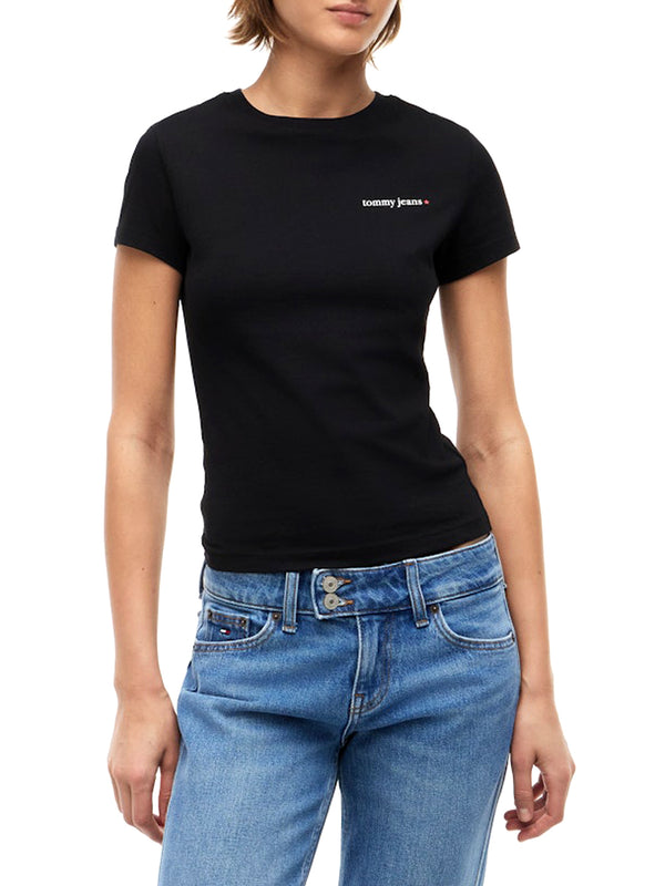 Tommy Hilfiger T-shirt Donna Mod. DW0DW23479 BDS Nero