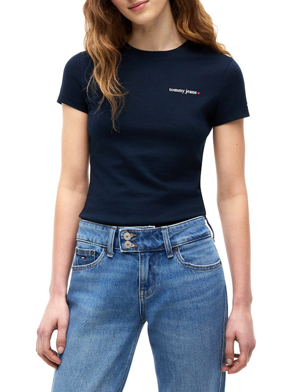 Tommy Hilfiger T-shirt Donna Mod. DW0DW23479 C1G Blu