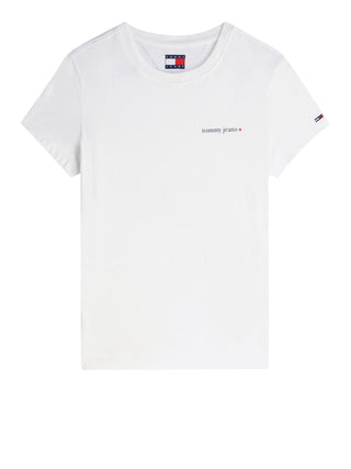Tommy Hilfiger T-shirt Donna Mod. DW0DW23479 YBL Bianco