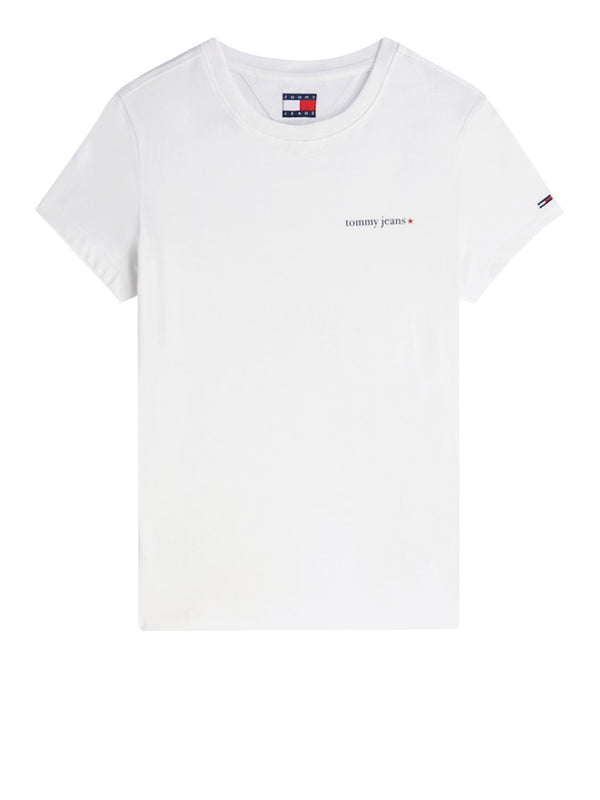 Tommy Hilfiger T-shirt Donna Mod. DW0DW23479 YBL Bianco
