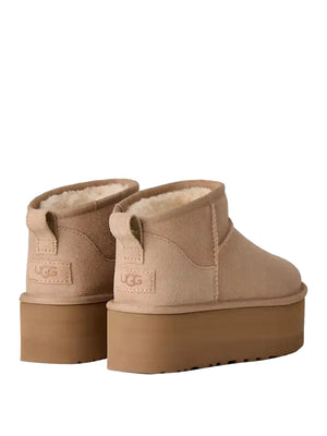 UGG Stivaletto Donna Mod. 1135092 W CLASSIC ULTRA MINI PLATFORM LBNZ Beige