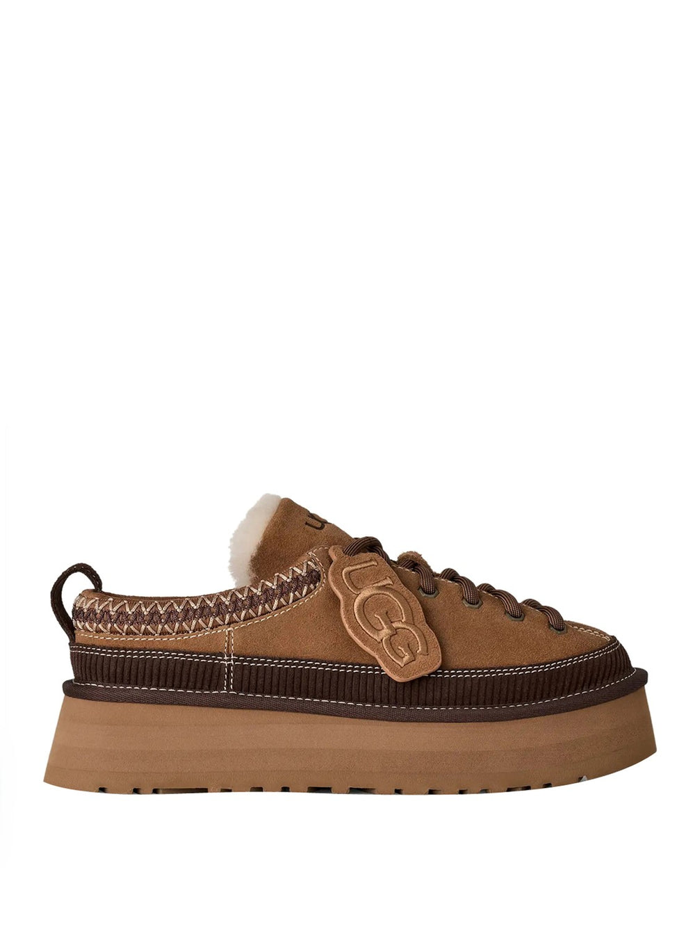 UGG Scarpa Donna Mod. 1180361 W HERITAGE LACE-UP SLIPPER CHE Marroncino