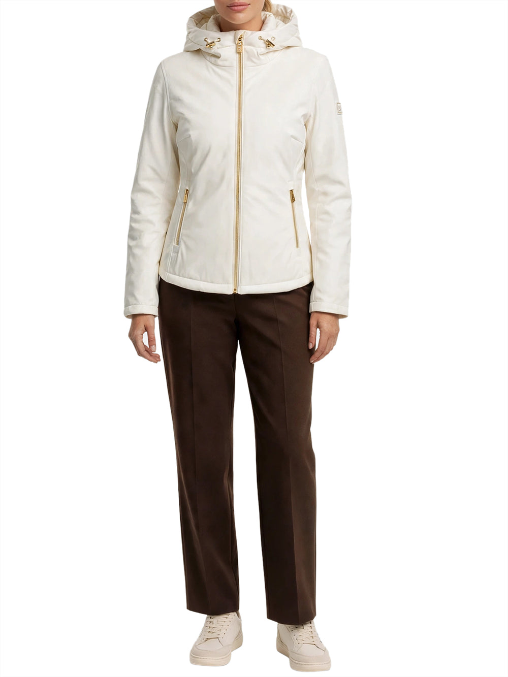 Yes Zee Giubbotto corto Donna Mod. J028 M200 157 Avorio