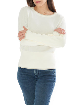 Yes Zee Maglia Donna Mod. M014 IS00 157 Panna