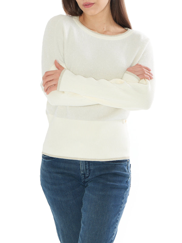 Yes Zee Maglia Donna Mod. M014 IS00 157 Panna
