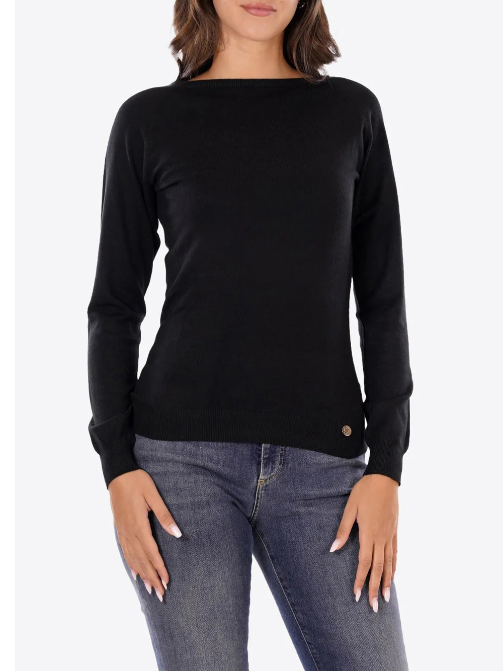 Yes Zee Maglia Donna Mod. M053 RU00 801 Nero